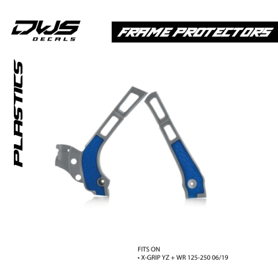 FRAME PROTECTOR X-GRIP YZ + WR 125-250 06/19 - SILVER/BLUE