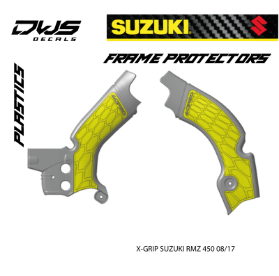 FRAME PROTECTOR X-GRIP SUZUKI RMZ 450 08/17 – GREY/YELLOW