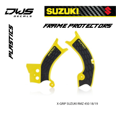 FRAME PROTECTOR X-GRIP SUZUKI RMZ 450 18/19 - YELLOW/BLACK