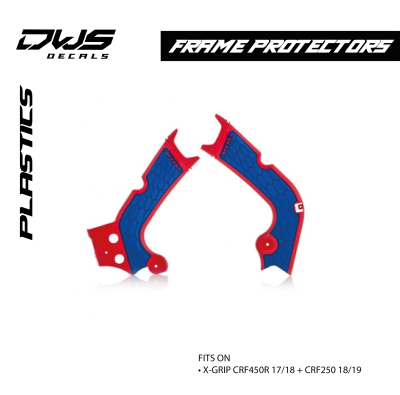 FRAME PROTECTOR X-GRIP CRF450R 17/18   CRF250 18/19 – RED/BLUE