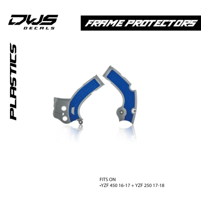 FRAME GUARDS YZF 450 16-17 + YZF 250 17-18 - GREY/BLUE