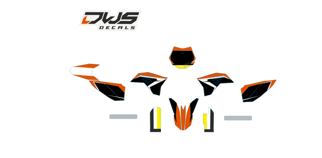Complete Stickerset KTM Sx 50 2009 2010 2011 2012 2013 2014 2015 black orange yellow white zwart oranje geel wit schwarz orange gelb weis Decals dekor design graphics aufklebe stickerset nummerset dws mx