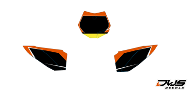 Nummerset KTM Sx 50 2009 2010 2011 2012 2013 2014 2015 black orange yellow white zwart oranje geel wit schwarz orange gelb weis Decals dekor design graphics aufklebe stickerset nummerset dws mx