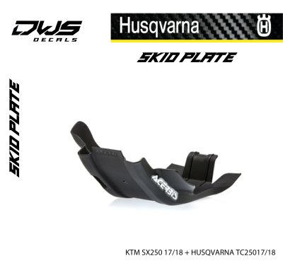 SKID PLATE KTM SX250 17/18   HUSQVARNA TC25017/18 – BLACK bodemplaat DWS decals