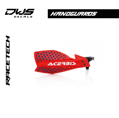 HANDGUARDS ULTIMATE - RED/BLUE handkappen acerbis dws decals mx cross supermoto supercross supermotard