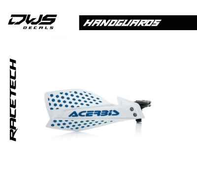 dws dws decals HANDGUARDS ULTIMATE WHITE/BLUE handkappen