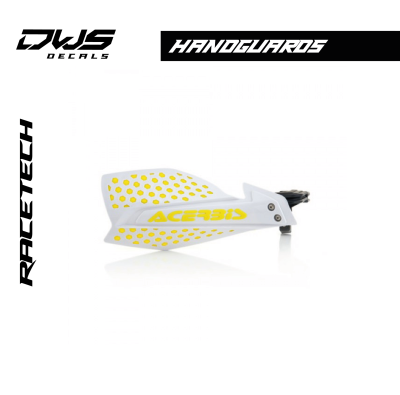 dws dws decals HANDGUARDS ULTIMATE - WHITE/YELLOW handkappen