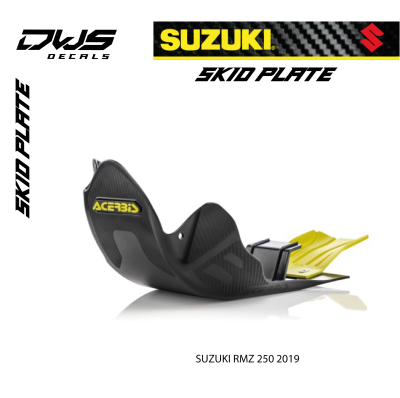 SKID PLATE SUZUKI RMZ 250 2019 - BLACK/YELLOW bodemplaat DWS