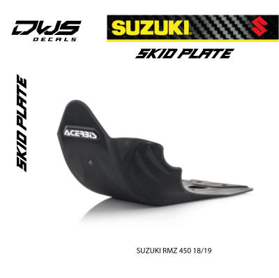 SKID PLATE SUZUKI RMZ 450 18/19 - BLACK bodemplaat DWS decals