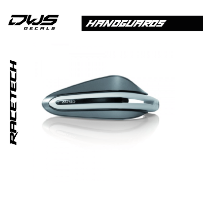 DUAL ROAD HANDGUARDS - WHITE dws decals dws handkappen
