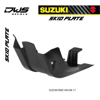 SKID PLATE SUZUKI RMZ 450 08-17 - BLACK bodemplaat DWS decals