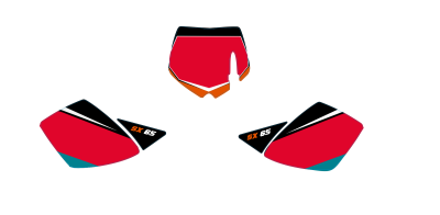 Nummerset KTM SX 50 2002 2003 2004 2005 2006 2007 2008 orange black oranje zwart schwarz Decals dekor design graphics aufklebe stickerset nummerset dws mx