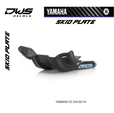 SKID PLATE YAMAHA YZ 250 05/19 - BLACK bodemplaat DWS decals