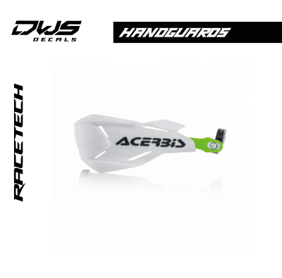 HANDGUARDS X-FACTORY - WHITE/FLUO GREEN 