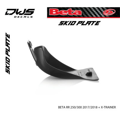 SKID PLATE BETA RR 250/300 2017/2018   X-TRAINER - BLACK DWS decals bodemplaat