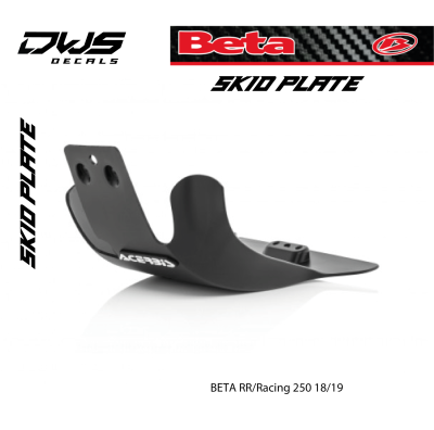 SKIDPLATE BETA RR/Racing 250 18/19 - BLACK bodemplaat DWS decals