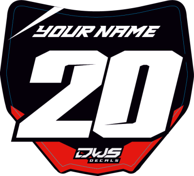 SMALL NUMBER STICKERS WHITE/RED
