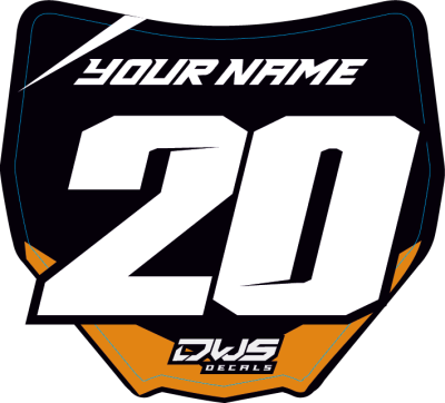 SMALL NUMBER STICKERS WHITE/ORANGE