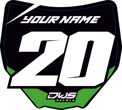 SMALL NUMBER STICKERS WHITE/GREEN