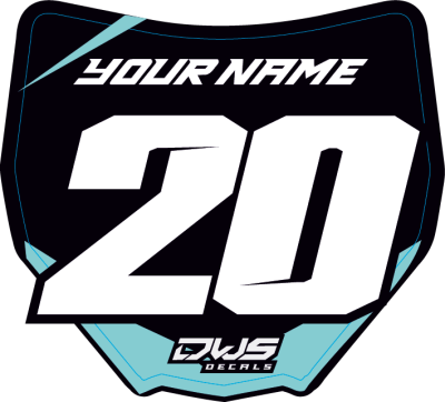 SMALL NUMBER STICKERS LIGHT BLUE