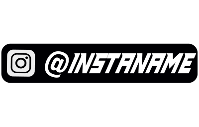 INSTAGRAM NAME NAAM @ DWS DECALS STICKERS DECALS FOLLOW SOCIAL MEDIA SMALL CUSTOM 