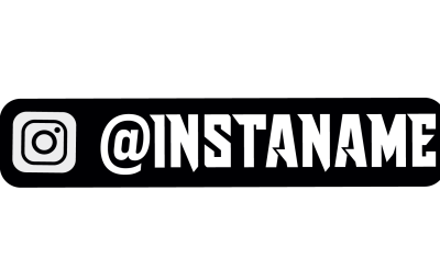 INSTAGRAM NAME NAAM @ DWS DECALS STICKERS DECALS FOLLOW SOCIAL MEDIA SMALL CUSTOM 