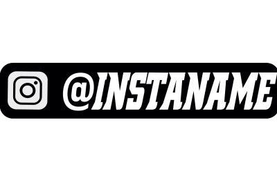 INSTAGRAM NAME NAAM @ DWS DECALS STICKERS DECALS FOLLOW SOCIAL MEDIA SMALL CUSTOM 
