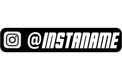 INSTAGRAM NAME NAAM @ DWS DECALS STICKERS DECALS FOLLOW SOCIAL MEDIA SMALL CUSTOM 