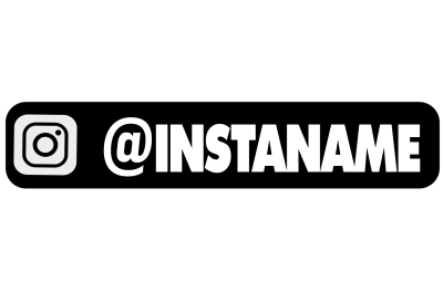INSTAGRAM NAME NAAM @ DWS DECALS STICKERS DECALS FOLLOW SOCIAL MEDIA SMALL CUSTOM 