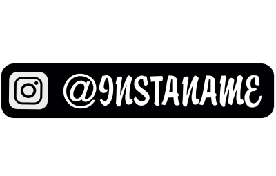 INSTAGRAM NAME NAAM @ DWS DECALS STICKERS DECALS FOLLOW SOCIAL MEDIA SMALL CUSTOM 
