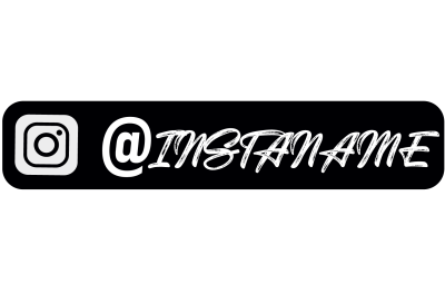 INSTAGRAM NAME NAAM @ DWS DECALS STICKERS DECALS FOLLOW SOCIAL MEDIA SMALL CUSTOM 