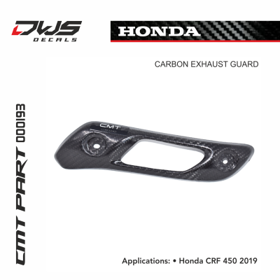CARBON EXHAUST GUARD for HONDA CRF 450 2019 dws decals uitlaat beschermer mx crf vross supermoto