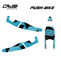wooden pushbike houten duwfiets blue white black customizable dws decals young bike push walking prijskiller 2 in 1 3 wielen 3 wheels 2 wiels 2 wheels 