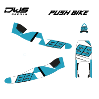 wooden pushbike houten duwfiets blue white black customizable dws decals young bike push walking prijskiller 2 in 1 3 wielen 3 wheels 2 wiels 2 wheels 