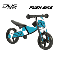 wooden pushbike houten duwfiets blue white black customizable dws decals young bike push walking prijskiller 2 in 1 3 wielen 3 wheels 2 wiels 2 wheels 