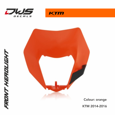 Head Light Mask KTM EXC EXCF 14-16 orange acerbis dws decals supermofools supermoto koplamp unit