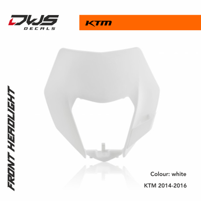 Head Light Mask KTM EXC EXCF 14-16 white acerbis dws decals supermofools supermoto koplamp unit