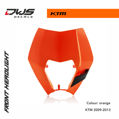 Head Light Mask KTM EXC EXCF 2009 2010 2011 2012 2013 orange acerbis dws decals supermofools supermoto koplamp unit