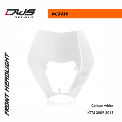 Head Light Mask KTM EXC EXCF 2009 2010 2011 2012 2013 white acerbis dws decals supermofools supermoto koplamp unit