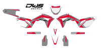 Honda CRF 250 2018 2019 CRF 450 2017/2019 Set DWS DECALS GREY SILVER red white wit rood grijs zilver stickerset sticker motor 