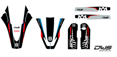 Complete stickerset Husqvarna TC 125 FC 250 350 450 FS 450 2016 2017 geel zwart gelb schwarz yellow black Decals dekor design graphics aufklebe stickerset nummerset dws mx supermoto FS 450 supermotard superbiker