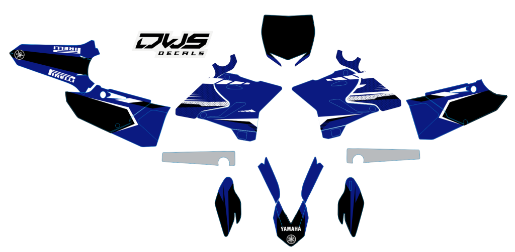 Yamaha YZ 125-250 2015 2016 2017 Decals dekor design graphics aufklebe stickerset nummerset dws mx graphix front fender rear fender forkprotectors