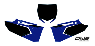 Nummerset Yamaha YZ 125-250 2015 2016 2017 2018 Model 4 Nummerset bestaande uit - Voornummer en zijnummers (7 delig) side panels mx decore decals dws decals startnummern