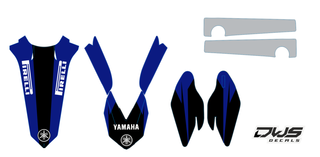 Trimset Yamaha YZ 125-250 2015 2016 Decals dekor design graphics aufklebe stickerset nummerset dws mx