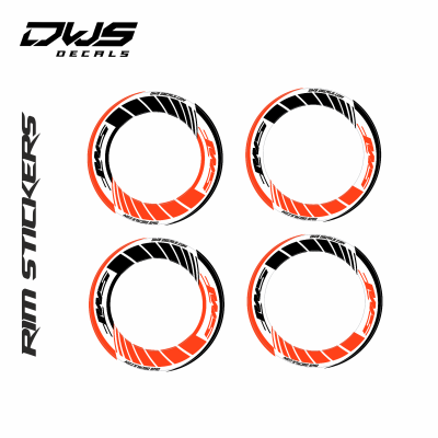 Velg sticker Rim sticker white wit orange black zwart oranje schwarz smf cross dws dwsdecals decals 16 17 16.5 inch 