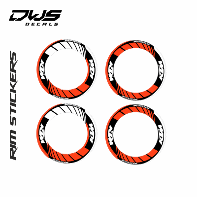 Velg sticker Rim sticker white wit orange black zwart oranje schwarz smf cross dws dwsdecals decals 16 17 16.5 inch