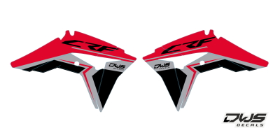 Complete stickerset Honda CRf 450 R XR 2017 Decals dekor design graphics aufklebe stickerset nummerset dws mx model 1 Honda factory look 2017 graphic rear fender front fender forkprotectors