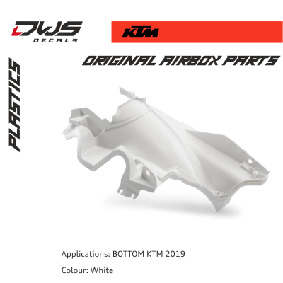 Airbox Parts KTM 2019 Front Orange Airbox Parts KTM 2019 Bottom Orange Airbox Front Applications: KTM 2019 Colour: White dws decals dwsdecals