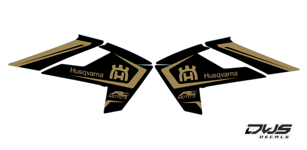 Radiaset Husqvarna TE FE 2017 2018 2019 model 1 set Radiaset bestaande uit: - Radiaset (2 delig) Radiatorkit consisting off: - 2 decals radiator dws decals dwsdecals