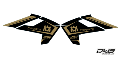 Radiaset Husqvarna TE FE 2017 2018 2019 model 1 set Radiaset bestaande uit: - Radiaset (2 delig) Radiatorkit consisting off: - 2 decals radiator dws decals dwsdecals